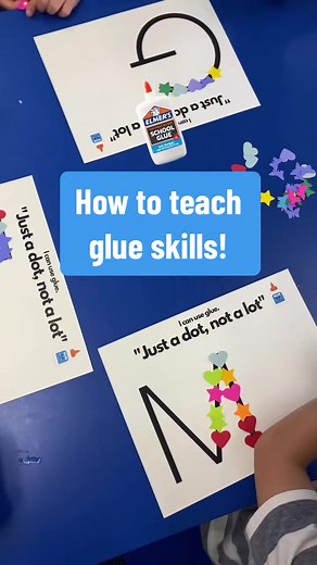 51K views · 760 reactions | Mastering glue skills in preschool with a catchy phrase: 'Just a dot, not a lot!'  Watch how it's done! #JustADot #PreschoolVibes #TeachersOfTikTok #ElmersGlue #TeacherLife #CraftyClassroom #preschoolactivities #preschoolteacher #TeacherHacks | Preschool Vibes | Facebook