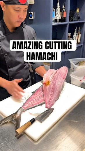 Cutting Hamachi