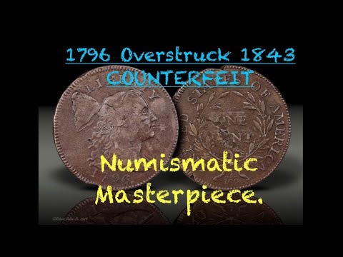 1796 Counterfeit Struck Over an 1843 Large Cent! Featuring Jack Young and artist Robert Julian.