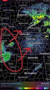 11:30pm Radar check: Currently watching a batch of mostly moderate rain that will be moving across Middle TN in just a little while. A few rumbles of thunder are in there, but storms are staying below severe limits right now. | US National Weather Service Nashville Tennessee