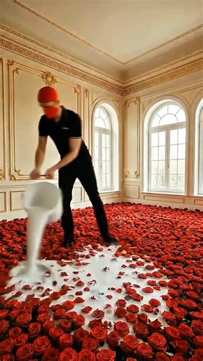 Turning My Room To A Beautiful Rose Flower Floor #renovation #interiordesign #diy #trend #epoxyfloor
