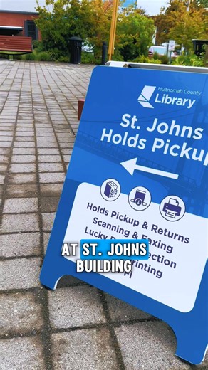 St. Johns Holds Pickup opens today! We’re excited to be able to support the community in this way and hope you stop by, it’s right next door to the St. Johns Library. For more information on temporary locations and bond-related renovations, please visit our website: https://multcolib.org/hours-and-locations/st-johns-holds-pickup | Multnomah County Library