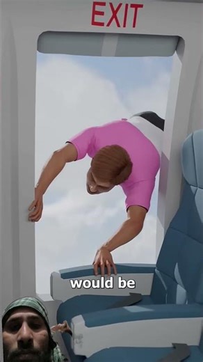 What would happen if you opened the emergency exit of a moving plane?