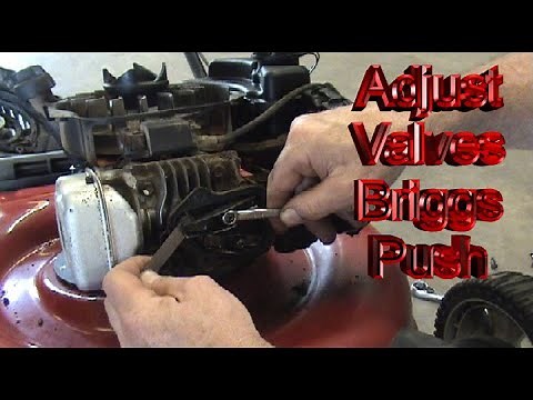 Adjust Valves Briggs Push Mower 550 series and others