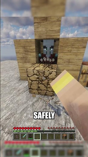 How to Turn a Pillager into a Harmless Pet in Minecraft 🛡️😳 #minecraft #minecrafttutorial