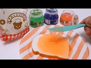 ASMR Squishy #133 Bread Squishy & Jam Slime