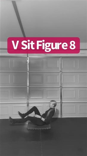 V Sit Figure 8 #coreworkout #kettlebell #core