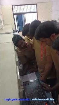 Electronic mechanic logic gate connection switches and LEDs__practical__#shortvideo #talcher