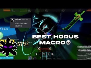 Fastest Horus Build Macro | Blox Fruits | Best Tg Macro