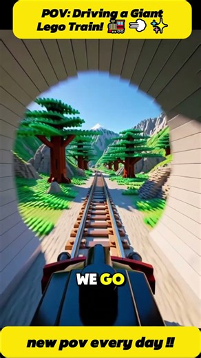 POV: Driving a Giant Lego Train! 🚂💨 #Shorts #LegoPOV