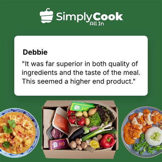 Don't just take our word for it... Our new All In box includes high quality ingredients with our flavour packed recipe kits. Tuck into your first 4 orders with a special 25% discount! All the flavour, all the ingredients, all In one box! 🥕🥦