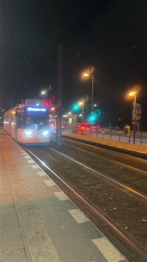 Vintage Tram at Night — A Rare Moment 🚋🌙 #train