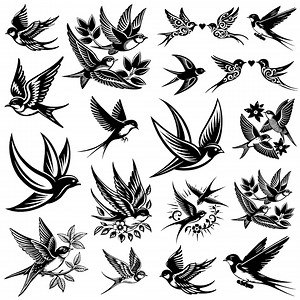 Swallow SVG Bundle, Swallow Vector, Swallow Cut Files, Swallows Svg, Swallow Clipart, Bird Svg Bundle, Flying Bird Svg, Digital Download - Etsy Australia