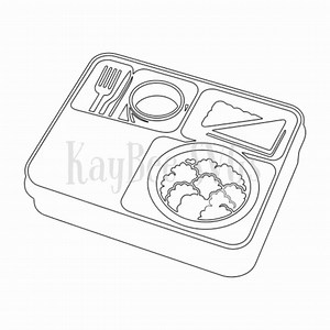 Lunch Tray Clipart SVG PNG | School Cafeteria Meal Cut Files (digital) - Etsy UK
