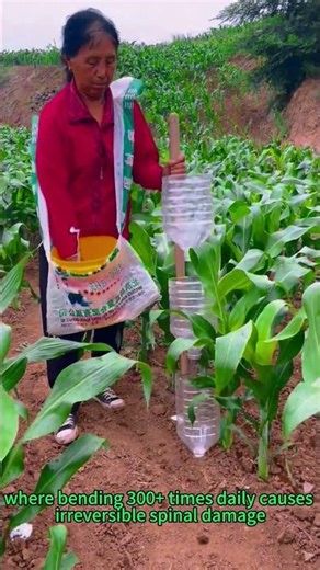 **Zero-Bend Corn Feeder: 3-Bucket Funnel Secret! 🌽✨**​
