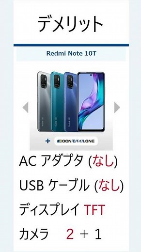 １分で、わかる Redmi Note 10T メリットとデメリット