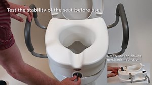 Equate Raised Toilet Seat with Handles, 5" Seat Riser with Arms, Fits Most Toilets, 350 lb Capacity