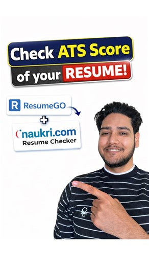 Best Free ATS Resume Checker for Jobs (ResumeGo + Naukri) #resume #atsresume #resumetips #interview