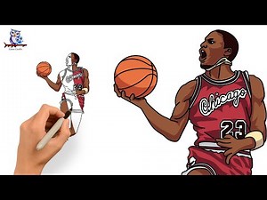 How to Draw Michael Jordan Rookie Year Chicago Bulls - Tutorial