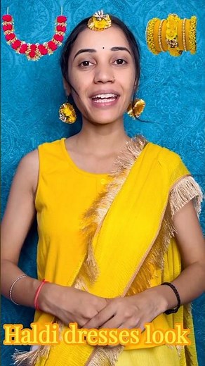 हल्दी🟡ड्रेस लुक💁 challenge || #shorts #ytshort