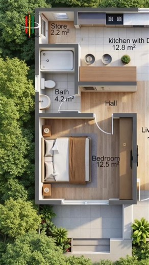 Smart One Bedroom Apartment Floor Plan Idea | Modern Living Layout Looking for a smart one bedroom apartment floor plan idea that feels open, modern, and functional? This layout is designed to maximize space, comfort, and everyday living — perfect for rentals, small families, or first-time buyers. If you need a custom 2D or 3D floor plan for your property, feel free to message me. #OneBedroomApartment #ApartmentFloorPlan #FloorPlanDesign #SmallApartmentDesign #ModernApartment #RealEstateDesign #