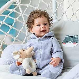 Zero Pam Reborn Dolls Silicone Full Body 22 Inch Lifelike Toddler Boy Dolls with Blue Eyes Realistic Baby Doll That Look Real