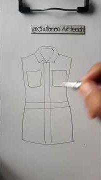 Let's learn how to sketch a denim jacket! ✍ By Teacher Pu #FashionDesignLessons