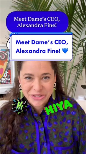 Meet #Dame #CEO, Alexandra Fine — u can call her Al 😉 #staytuned to learn all about #pleasure, #health, & #wellness from ur fav toy brand! #fypシ 💙🎉