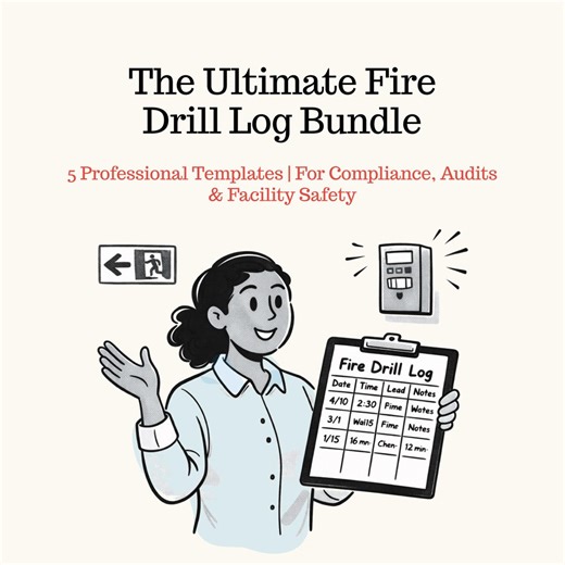 Fire Drill Log Bundle - 5 Safety Templates - Corrective Action Report - Evaluation Checklist - Google Docs and PDF - Etsy Canada