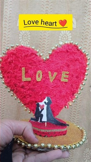DIY Love Romantic Gift🔥 Heart Craft❤️Cardboard + Glitter Sheet se Beautiful Gift Idea|Easy Handmade