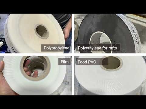 Manual machine to cut plastic rolls or coils