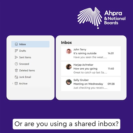 1.6K views | Are you about to graduate? Remember that you need to apply for Ahpra registration using a unique email address. | Australian Health Practitioner Regulation Agency - Ahpra | Facebook