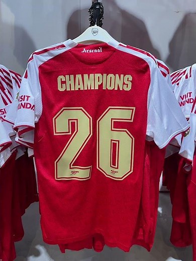 Arsenal Armoury FULLY STOCKED! Two Gold Champions Shirts variants Just Dropped!