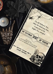 Vintage Halloween Invitations Halloween Party Invite Antique Adults Halloween Costume Party Invite Editable Printable Digital Download - Etsy