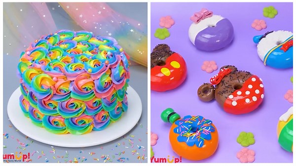🎂 Satisfying dessert cake baking – a sweet masterpiece in the making! 🍩✨