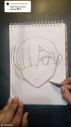 Rem drawing #rezero #rem #shorts #drawing #howtodraw #subaru #anime #animeart