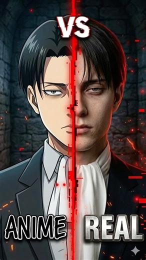 ATTACK ON TITAN: ANIME VS REAL #anime #ia #aot