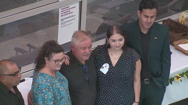 Bone marrow recipient meets her 3-time donor, thanks him and Loyola staff