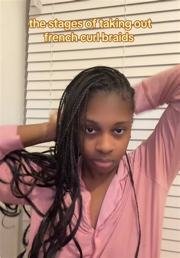 Taking Out French Curl Braids: Stages Explained