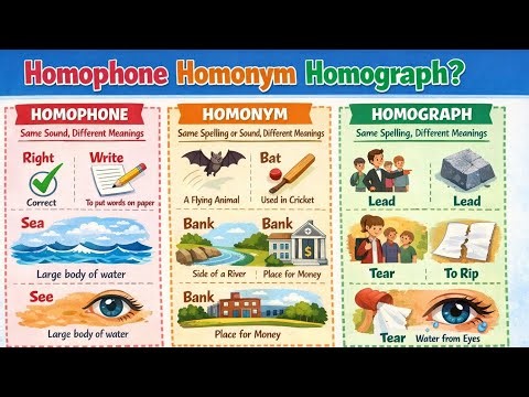 Homophones vs Homonyms vs Homographs Explanation #santali