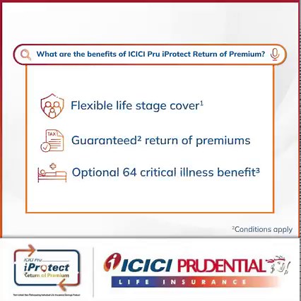 294K views · 3.8K reactions | The search for superior protection is over. Superior security of a term plan + guaranteed return of premiums with ICICI Pru iProtect Return of Premium. Visit: https://bit.ly/3AdHZXI | ICICI Prudential Life Insurance | Facebook
