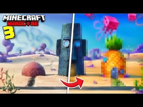 I Recreated BIKINI BOTTOM in Hardcore Minecraft