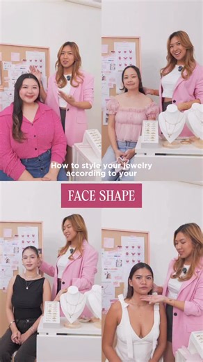 TALA by Kyla® | Jewelry on Instagram: "Diamond face shape girlie? 🙋‍♀️ here's your guide on how to style your jewelry 💎💖 #ProjectShine #stylingtips"