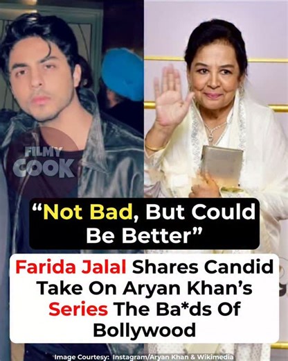 Bollywood | Entertainment | Movies on Instagram: "Shah Rukh Khan’s son Aryan Khan received appreciation from many quarters for his directorial debut The Bads Of Bollywood*, and veteran actor Farida Jalal also shared her honest take on the series. While she found the show engaging and acknowledged the effort behind it, Farida felt there was still room for improvement, calling it a decent watch overall rather than outstanding. In an interview, Farida warmly welcomed Aryan into the film industry, a
