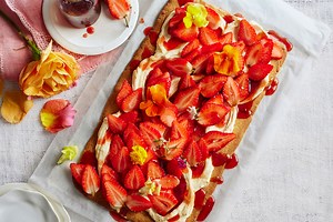 Strawberry shortcake slab