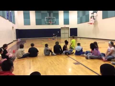 Teaching a math game in physical education