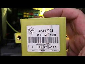 Posizione della centralina dell'immobilizzatore di una Fiat Punto MK1