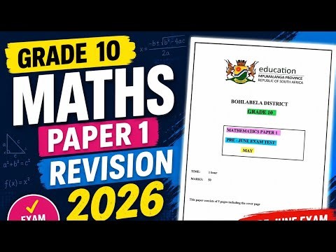 Grade 10 Functions June 2026 (Exam Type Linear and Parabola)