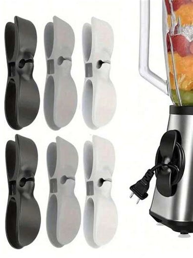 10/5pcs Solid Color Small Kitchen Appliance Cable Organizer Upgraded Kitchen Power Cord Organizer: No Drill Plug-In Cord Holder, Household Organizer And Storage Tool, Cable Management Bracket, For Kitchen Appliances And Electronic Devices, Suitable For Home And Office, Cord Winding | SHEIN