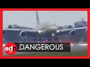 Storm Dennis: World’s Largest Passenger Plane Lands Sideways at Heathrow